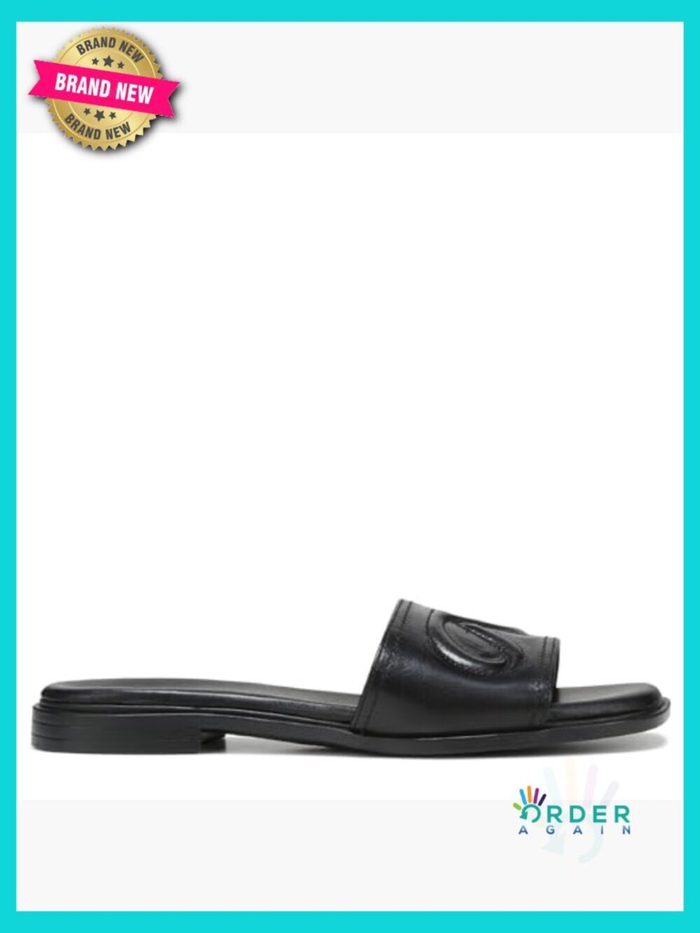 Slip-On Slide Sandals with Open Square Toe Block Heel Contoured Footbed - Picture 6 of 7